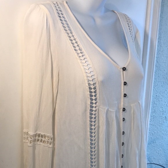 Knox Rose Crocheted Cream Top Size Small - Picture 3 of 12